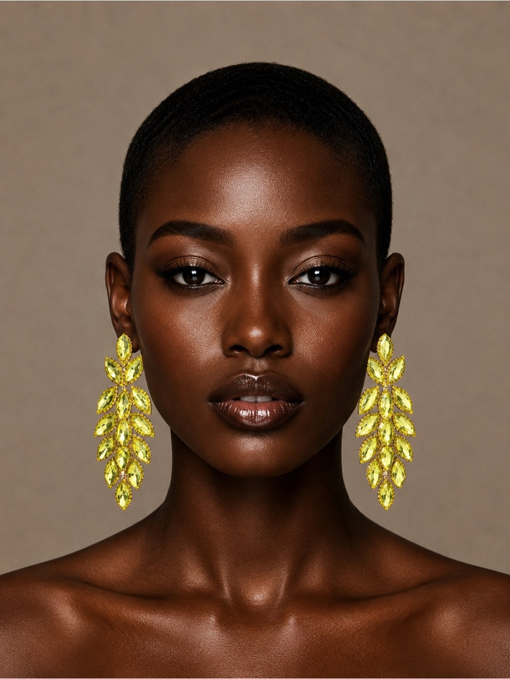 New! Elegant Yellow Leaf Earrings 🔥